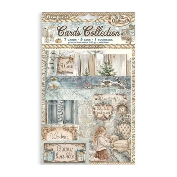 Stamperia, Cards Collection, White Christmas - SBCARD49