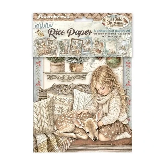 Stamperia, Rice Paper Selection, White Christmas - DFSA6X10