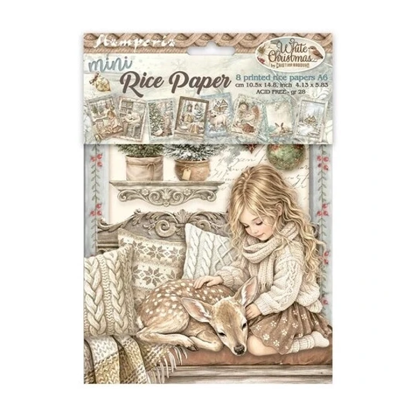 Stamperia, Rice Paper Selection, White Christmas - DFSA6X10