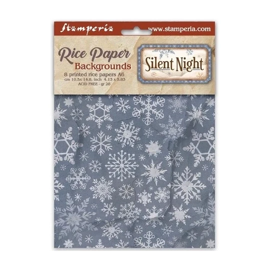 Stamperia, Rice Paper, Silent Night, Backgrounds Selection - DFSAK6058