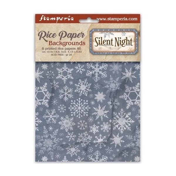 Stamperia, Rice Paper, Silent Night, Backgrounds Selection - DFSAK6058