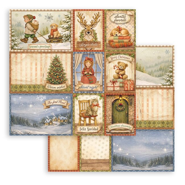 Stamperia, Scrapbookvel, Silent Night, Mixed Cards - SBB1165