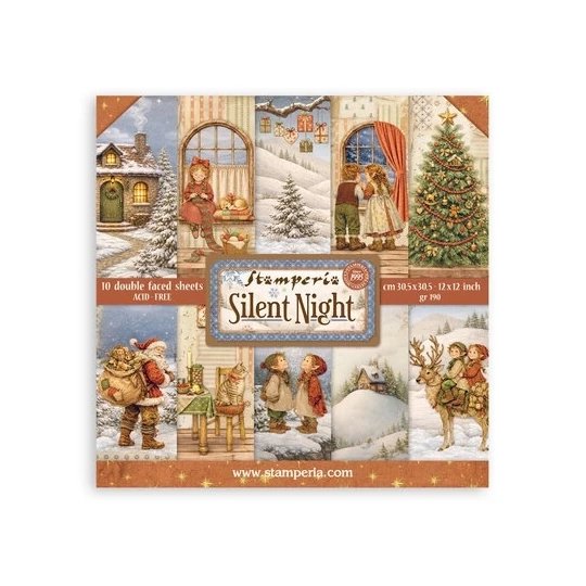 Stamperia, Scrapbook Paperpad, Silent Night, 12 x 12 inch - SBBL192