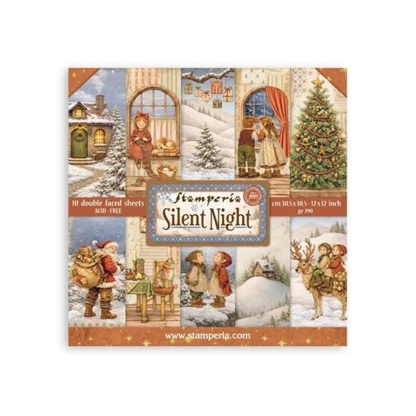 Stamperia, Scrapbook Paperpad, Silent Night, 12 x 12 inch - SBBL192