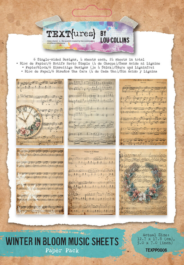 Arden Creative, Lou Collins, Paperpad, Winter in Bloom, Music Sheets - TEXPP0006