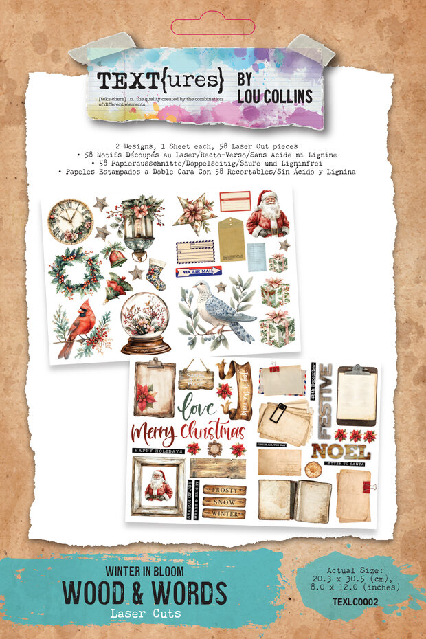 Arden Creative, Lou Collins, Laser Cuts, Winter in Bloom, Wood & Words - TEXCL0003