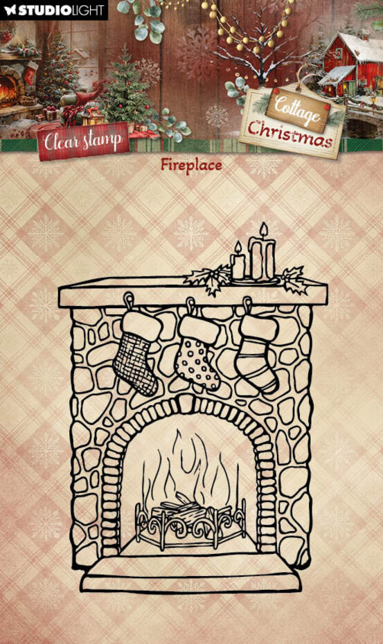 Studiolight, Clear Stamp, Cottage Christmas, Fireplace - SL-CC-STAMP957