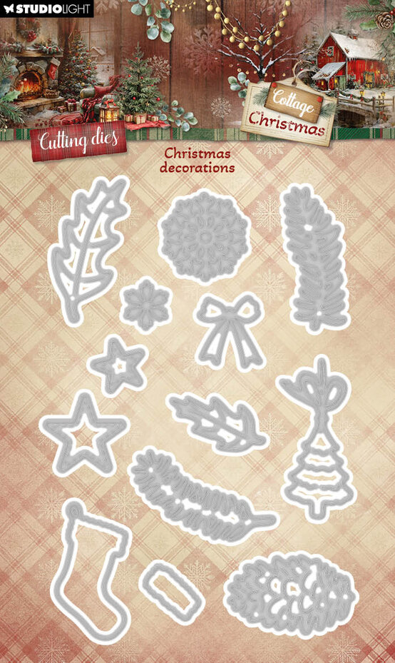 Studiolight, Snijmal, Cottage Christmas, Christmas Decorations - SL-CC-CD1116