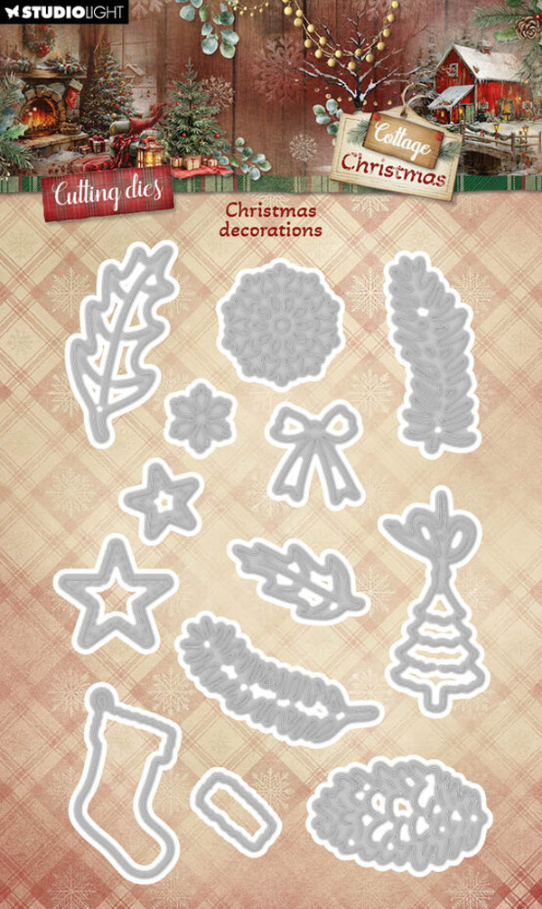 Studiolight, Snijmal, Cottage Christmas, Christmas Decorations - SL-CC-CD1116