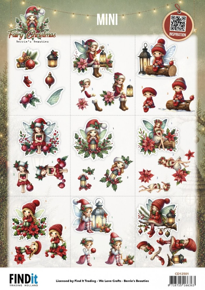 Berrie's Beauties, Knipvel, Fairy Christmas, Mini - CD12501