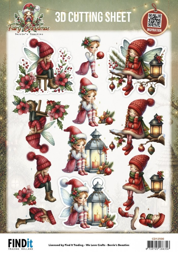 Berrie's Beauties, 3D Knipvel, Fairy Christmas, A Little Sad - CD12500