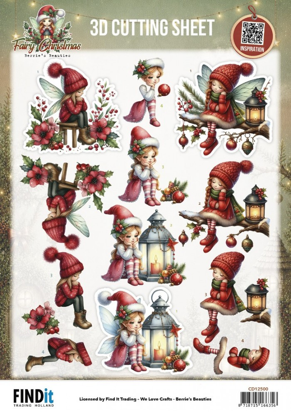 Berrie's Beauties, 3D Knipvel, Fairy Christmas, A Little Sad - CD12500