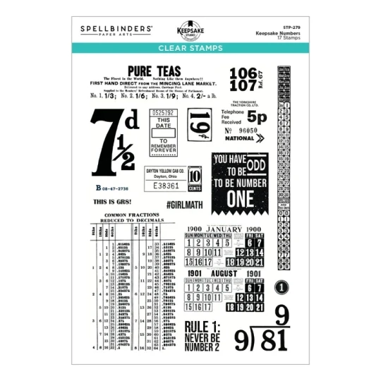 Spellbinders, KeepSake Studio by Esther Glas, Clear Stamp, Keepsake Strips - STP-279