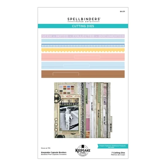 Spellbinders, KeepSake Studio by Esther Glas, Snijmal, Keepsake Capsule Borders - S6-271