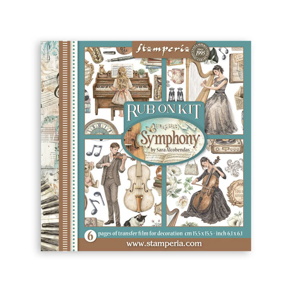 Stamperia, Rub-On Assortment, Symphony, 15,5 x 15,5 cm - DFLRBX16