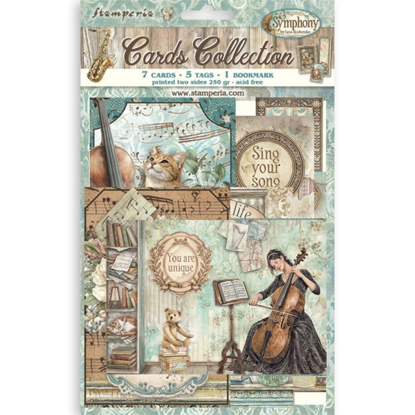 Stamperia, Cards Collection, Symphony - SBCARD44