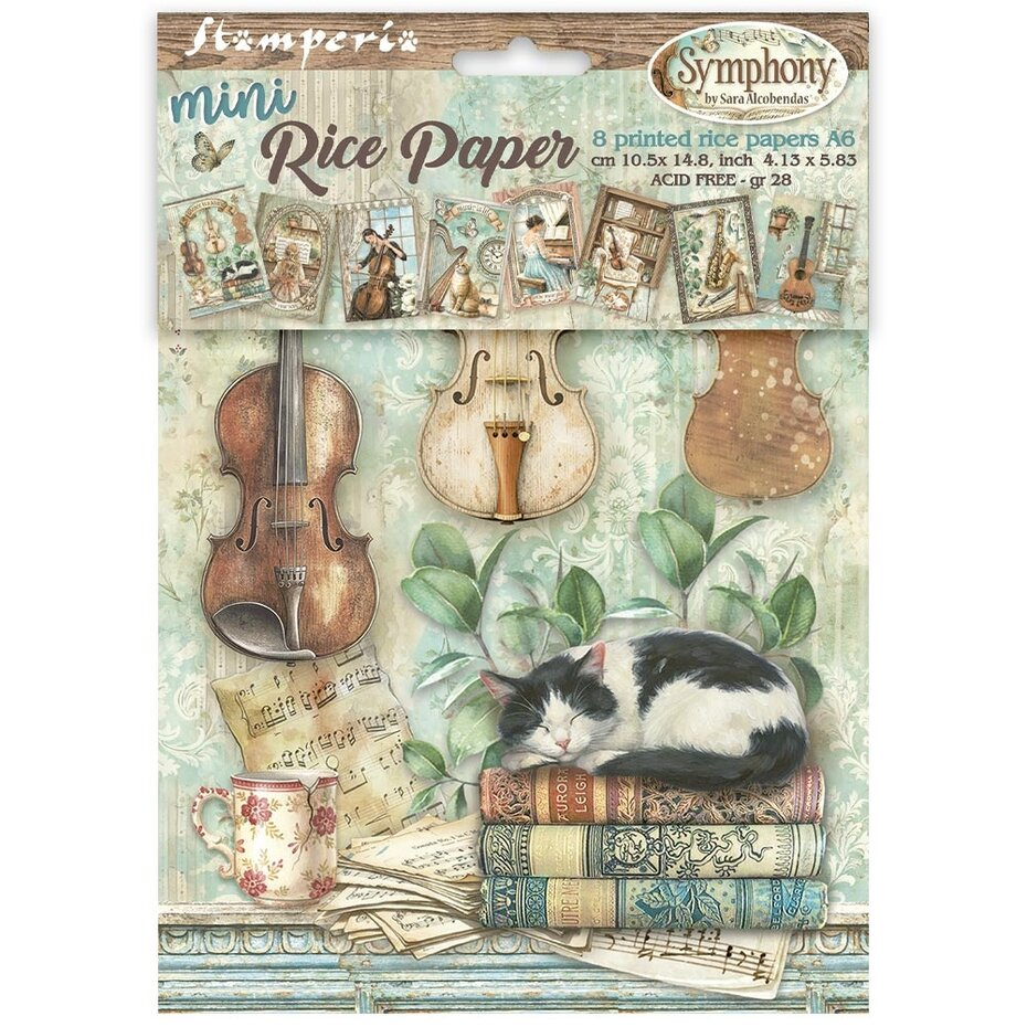 Stamperia, Rice Paper Selection, Symphony, A6  - DFSA6X07