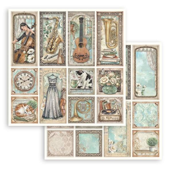 Stamperia, Scrapbookvel, Symphony, 12x12 inch, Mixed Cards - SBB1153