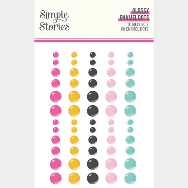 Simple Stories, Totally 80's, Enamel Dots - 26712
