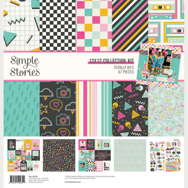 Simple Stories, Totally 80's, Collection Kit - 26700
