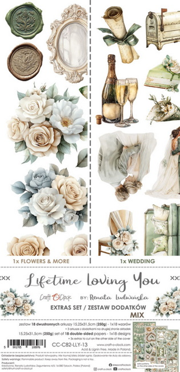 Craft O Clock, Extra's Set, Lifetime Loving You, Mix, 15 x 30 cm - CC-C82-LLY-13