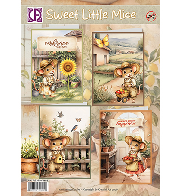 Creative Cutouts, Kaartpakket, Sweet Little Mice