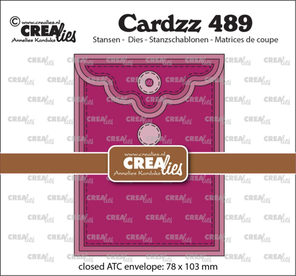 Crealies, Cardzz, ATC Envelop Verticaal  - CLCZ489