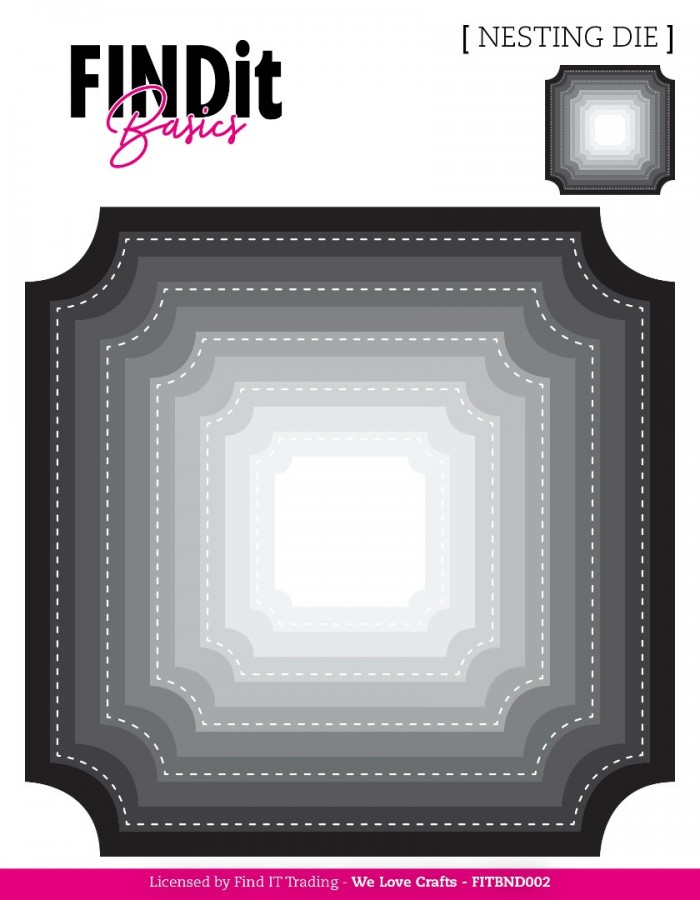 Find it Basics, Nesting Dies, Cut Corner Squares - FITBND002
