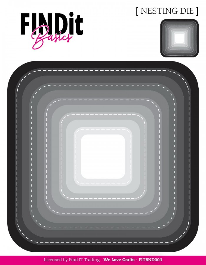 Find it Basics, Nesting Dies, Curved Squares - FITBND004