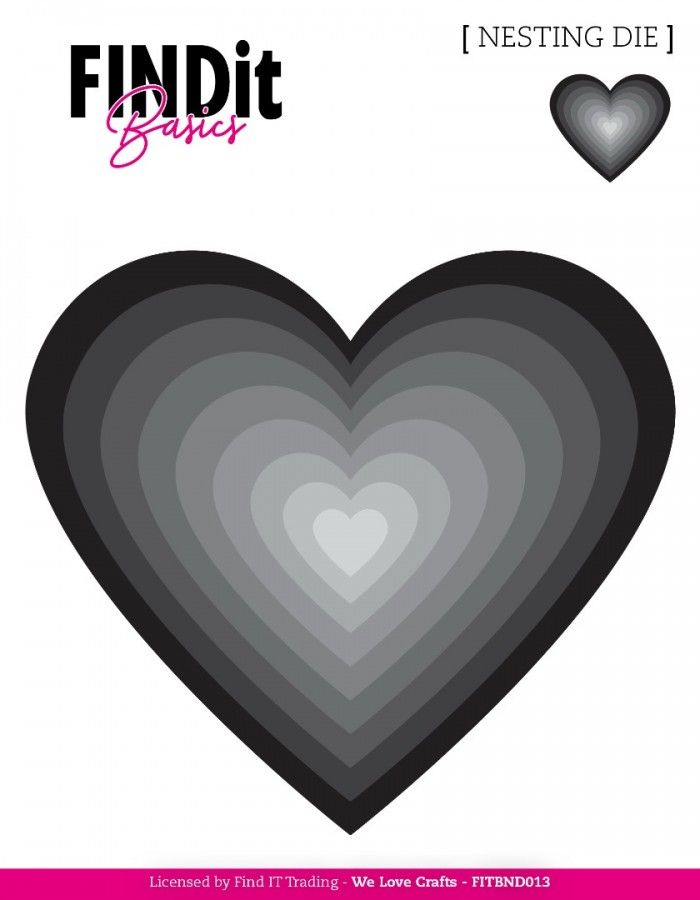 Find it Basics, Nesting Dies, Hearts 2 - FITBND013