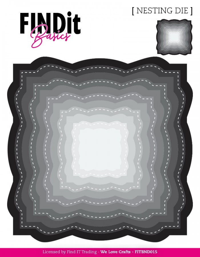 Find it Basics, Nesting Dies, Wavey Squares - FITBND015