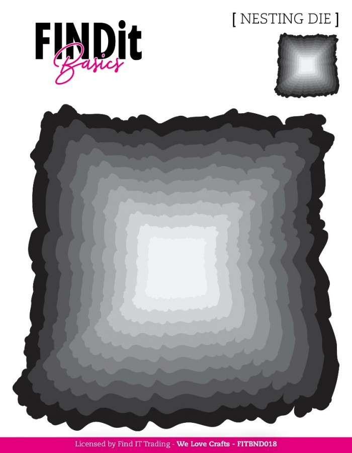 Find it Basics, Nesting Dies, Rough Edge Square- FITBND018