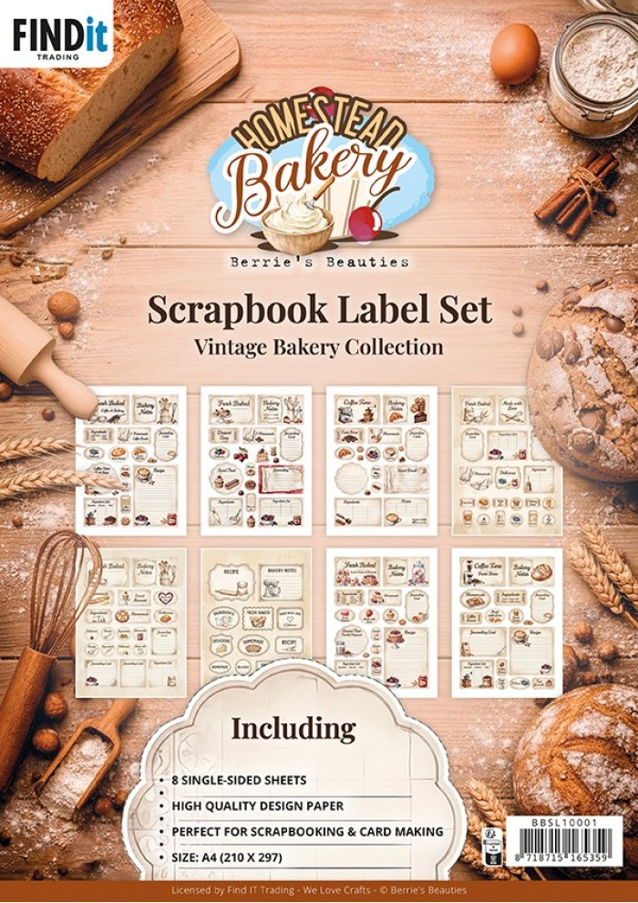 Berrie's Beauties, Scrapbook Label Set, Homestead Bakery - BBSL10001