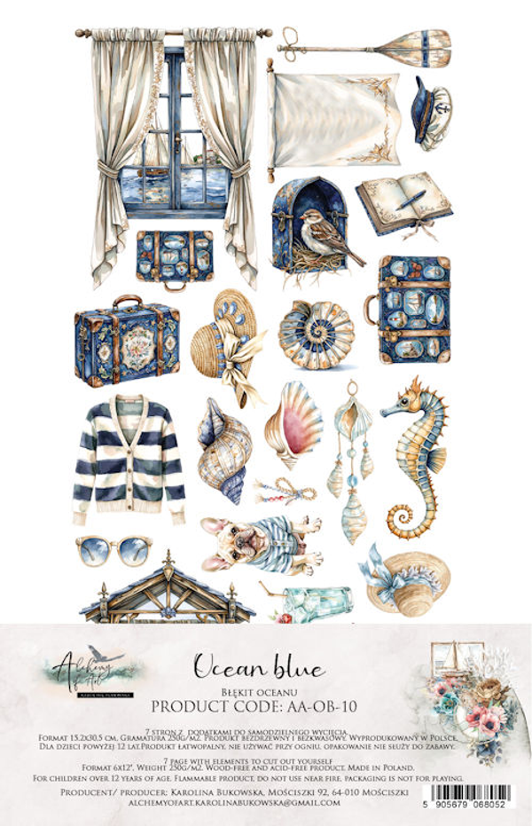Alchemy of Art, Extra's to Cut, Ocean Blue, 15x30 cm - AA-OB-10