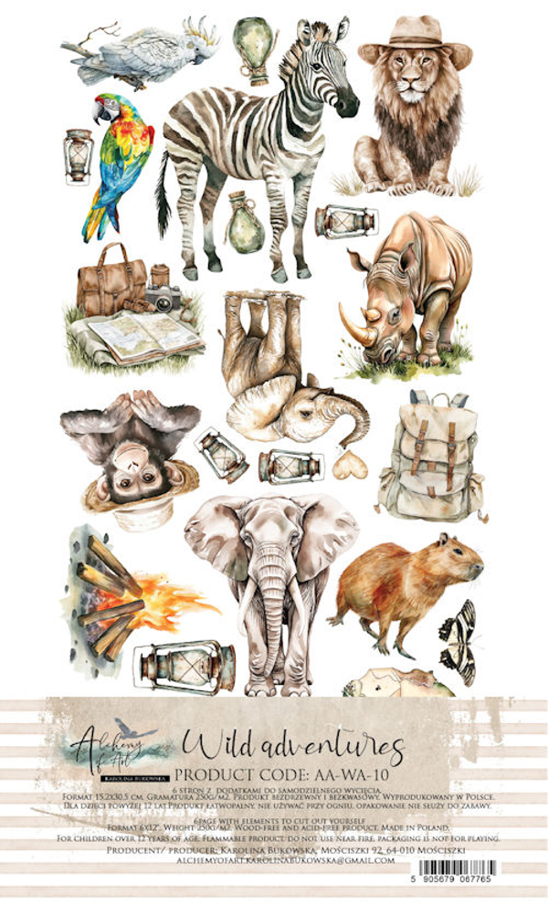 Alchemy of Art, Extra's to Cut, Wild Adventures, 15x30 cm - AA-WA-10
