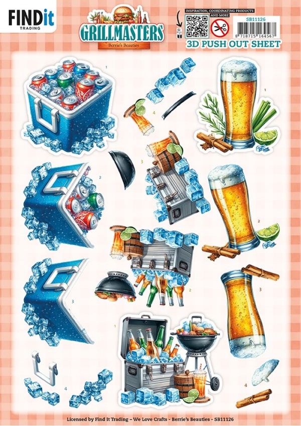 Berrie's Beauties, 3D Push Out, Grillmasters, BBQ & Brews - SB11126