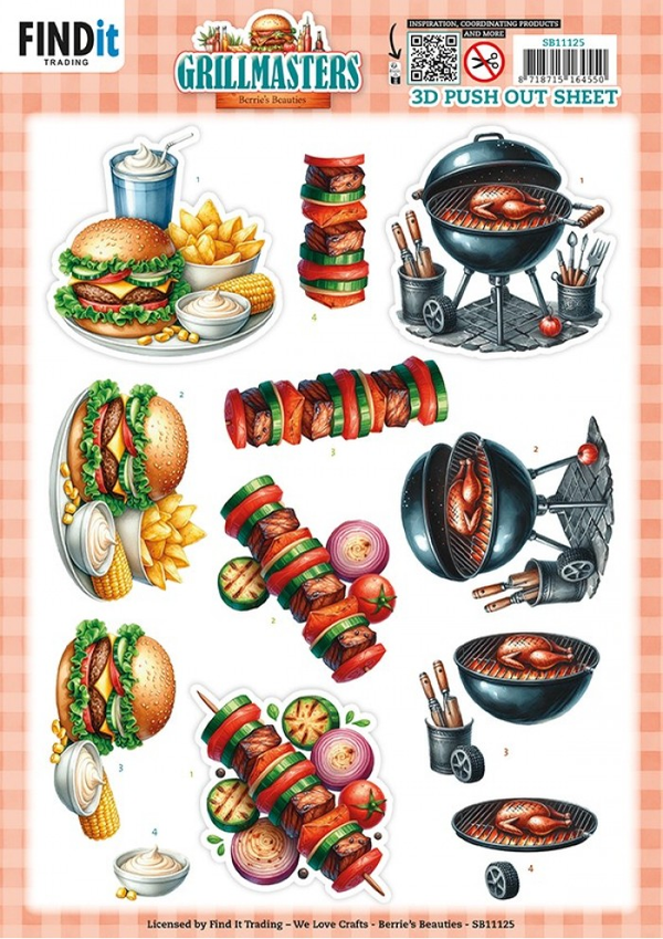 Berrie's Beauties, 3D Push Out, Grillmasters, Flame Grilled Favorites - SB11125
