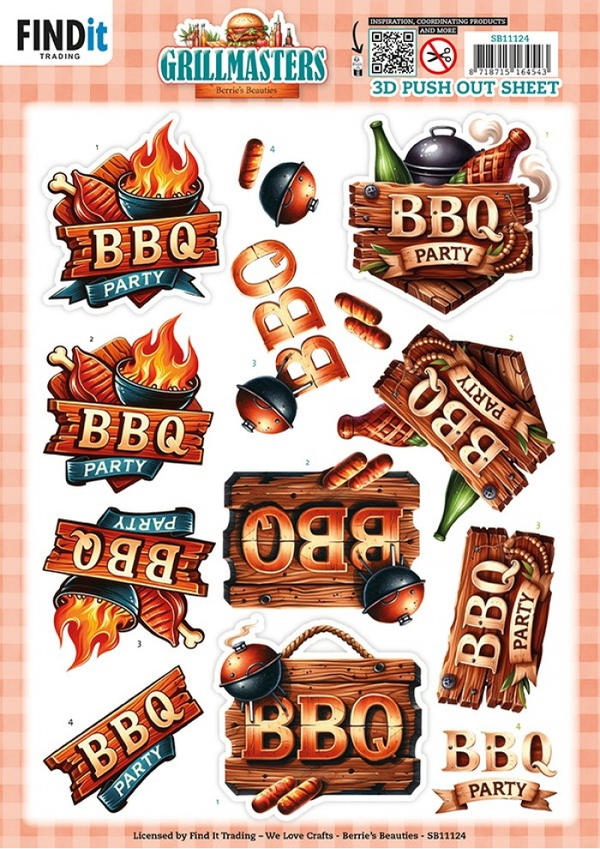 Berrie's Beauties, 3D Push Out, Grillmasters, Backyard Feast - SB11124