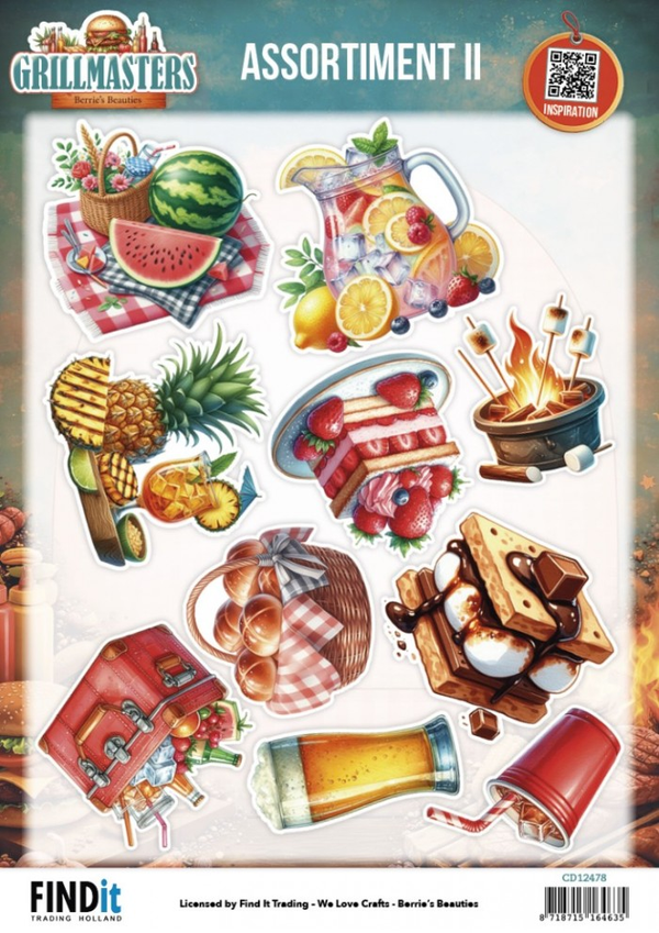 Berrie's Beauties, 3D Knipvel, Grillmasters, Assorti 2 - CD12478