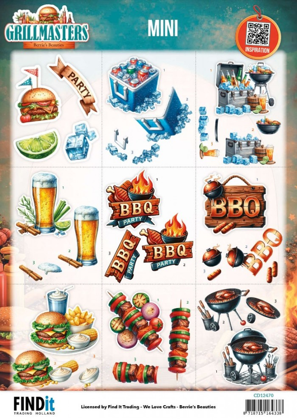 Berrie's Beauties, 3D Knipvel, Grillmasters, Mini - CD12470