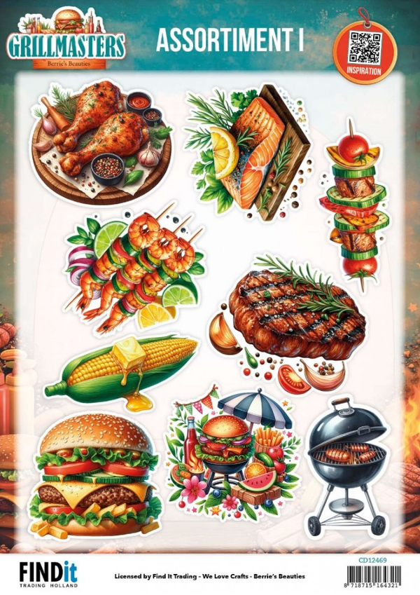 Berrie's Beauties, 3D Knipvel, Grillmasters, Assorti 1 - CD12469
