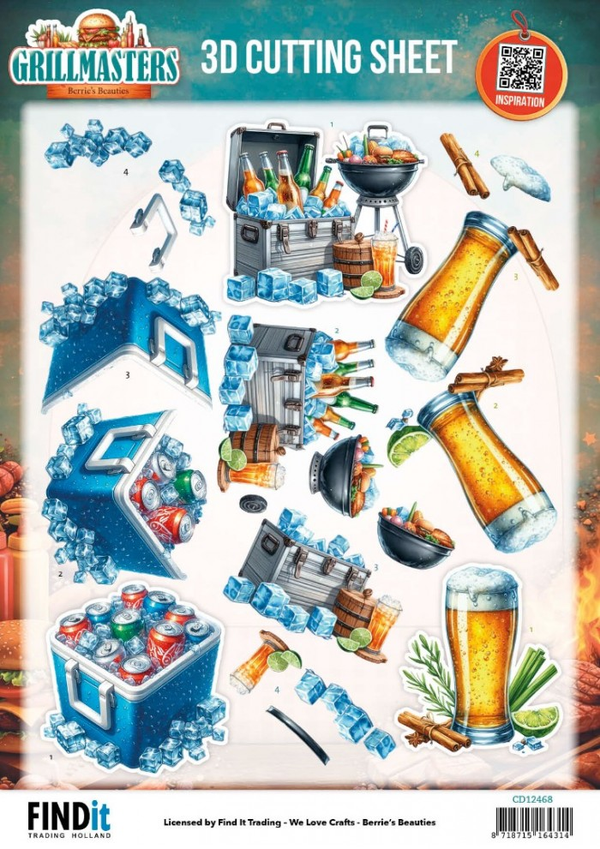 Berrie's Beauties, 3D Knipvel, Grillmasters, BBQ & Brews - CD12468