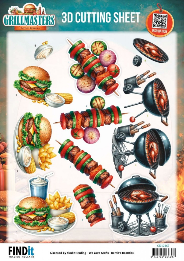Berrie's Beauties, 3D Knipvel, Grillmasters, Flame Grilled Favorites - CD12467