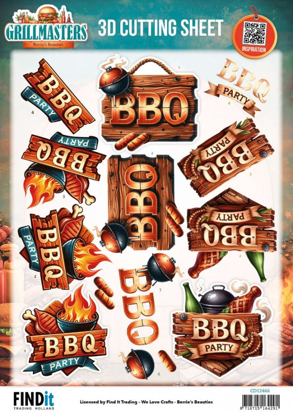 Berrie's Beauties, 3D Knipvel, Grillmasters, Backyard Feast - CD12466