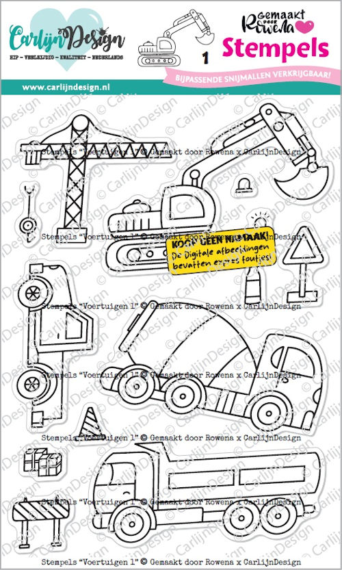Carlijn Design, Clear Stamp, Voertuigen 1 - CDST-0175