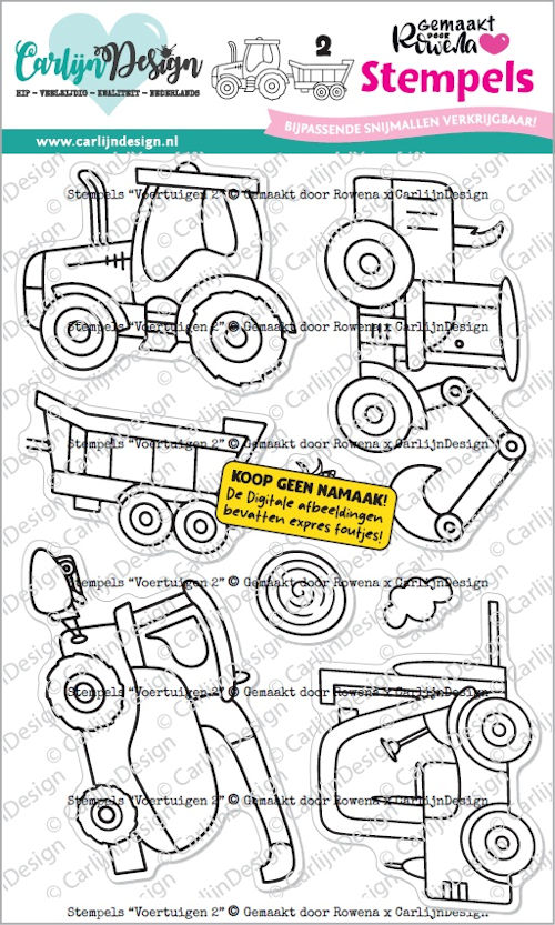Carlijn Design, Clear Stamp, Voertuigen 2 - CDST-0176