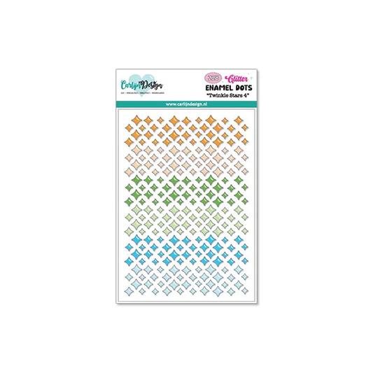 Carlijn Design, Glitter Enamel Dots, Twinkle Stars 4 - CDED-0018