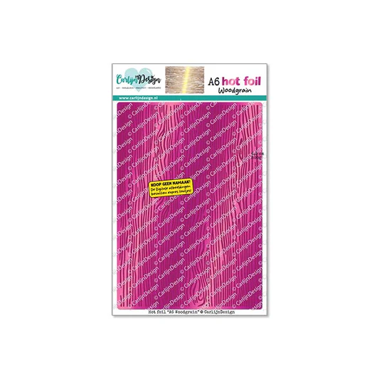 Carlijn Design, Hot Foil, Woodgrain, A6 - CDHF-0090