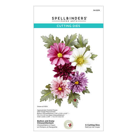 Spellbinders, Snijmal, The Cottage Garden, Button and Daisy Chrysanthemum - S4-1074