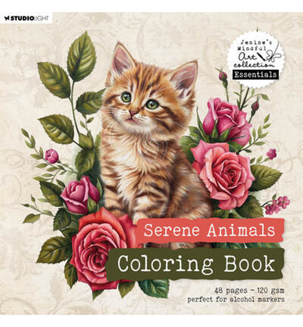PRE-ORDER - Jenine's Mindful Art, Kleurboek, Essentials, Serene Animals - JMA-ES-CB19